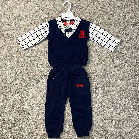 Pat Pat Baby Boy’s Matching Top & Jogger Pants Set *Host Pick 01.08.2025* - Picture 1 of 12